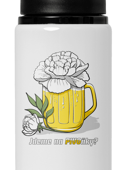 Pivoňky lahev na vodu White