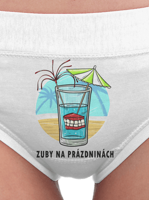 Zuby na prázdninách dámské kalhotky White