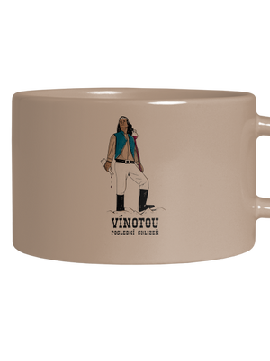 Vínotou hrnek makronka Brown Macaron