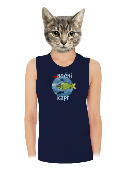 Vánoční kapr dámské tílko volné Navy