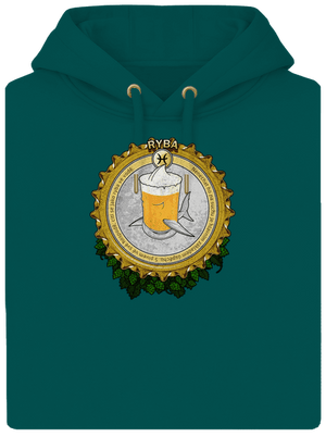 Pivní horoskop: Ryba unisex mikina premium Emerald Green