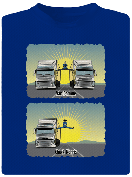 Chuck & Truck pánské sportovní tričko Royal Blue Mal