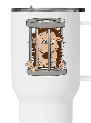 Ježeček v kleci termohrnek White