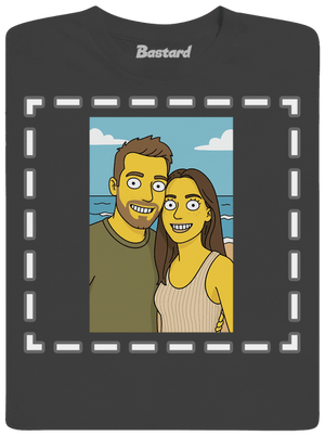 Simpsonovi z vlastní fotky pánské dlouhý rukáv Dark Grey