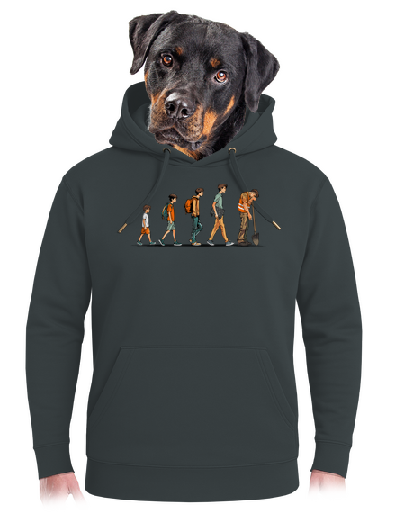 Evoluce studenta unisex mikina premium Charcoal
