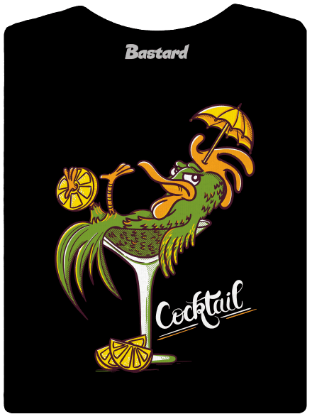 Cocktail dámské tričko s lemem Black