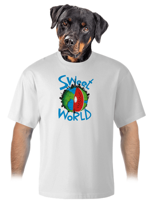 Sweet World unisex tričko oversized White