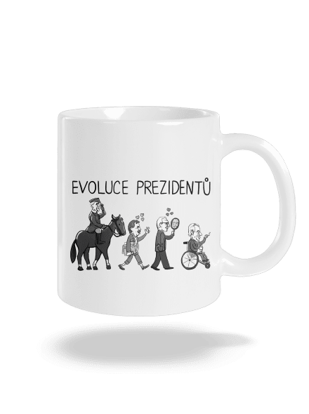 Evoluce prezidentů klasický hrnek White