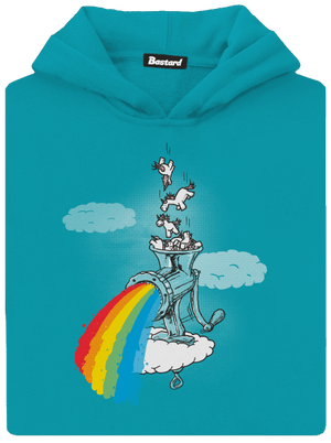 Jak vzniká duha dětská mikina klokanka Hawaiian Blue