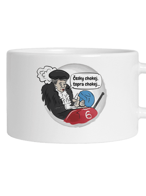 Český hokej hrnek makronka White
