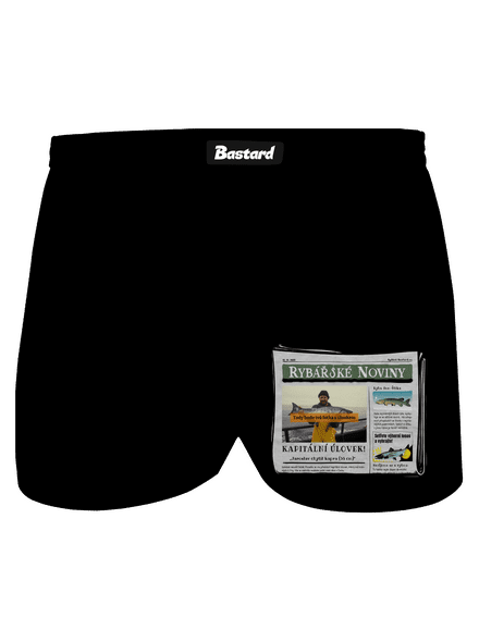 Rybářské noviny pánské trenky Black