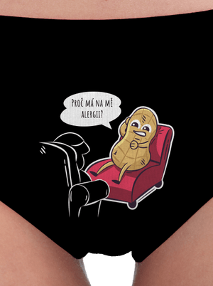 Alergeny u psychologa dámské kalhotky Black