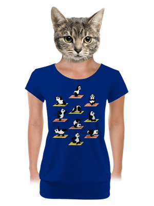 Pandí jóga dámské tričko s lemem Royal Blue Mal