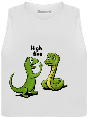 High Five dámské tílko volné White