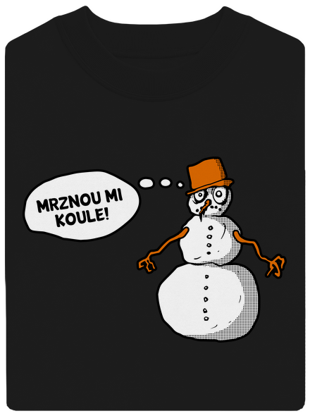 Mrznou mi koule unisex mikina bez kapuce Black