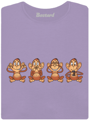 Opička s mobilem dámské tričko s lemem Lavender