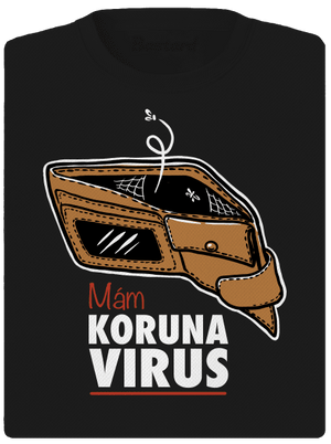 Korunavirus v peněžence dámské sportovní tričko Black