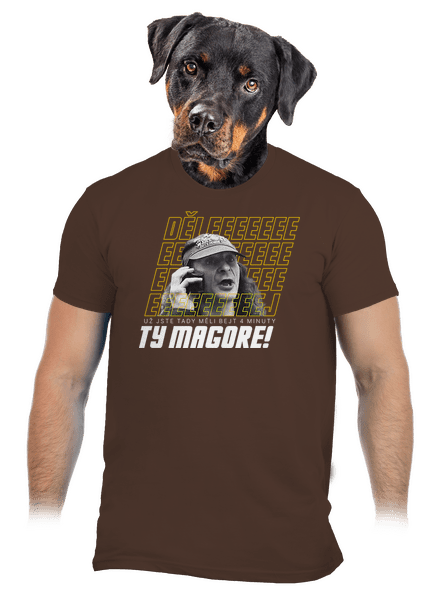 B18: Jiří Kára pánské tričko Brown