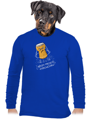 Někdy vybouchnu pánské dlouhý rukáv Royal Blue