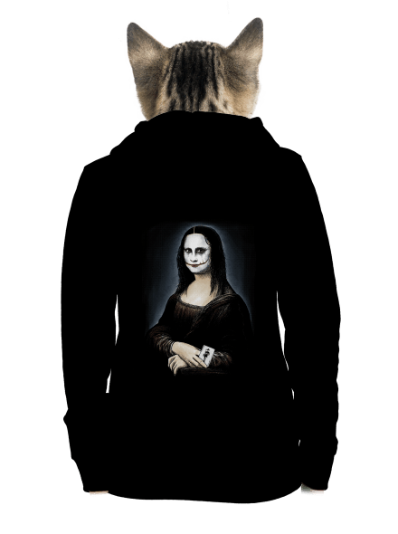 Mona Joker Lisa dámská mikina na zip Black