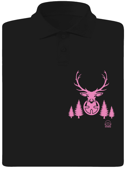 Jelen růžový pánská polokošile Black