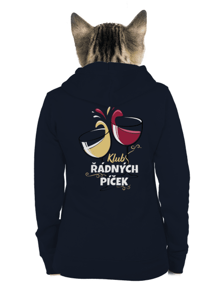 Klub řádných píček dámská mikina na zip Navy Mal