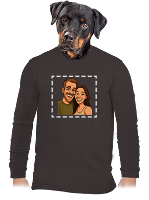 Karikatura z vlastní fotky pánské dlouhý rukáv Bear Brown