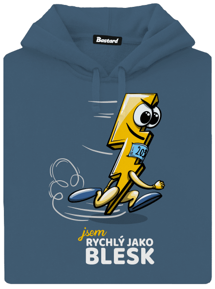 Rychlý jako blesk dámská mikina klokanka Denim