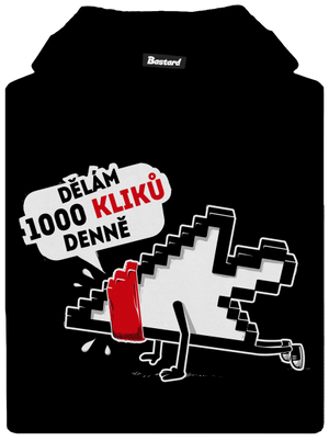 Klikař dětská mikina klokanka Black