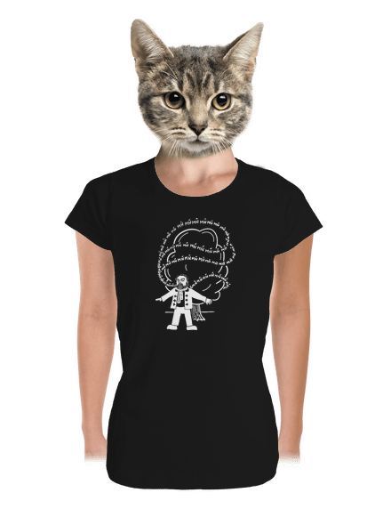 Cimrman: MŇ MŇ MŇ dámské tričko premium Black