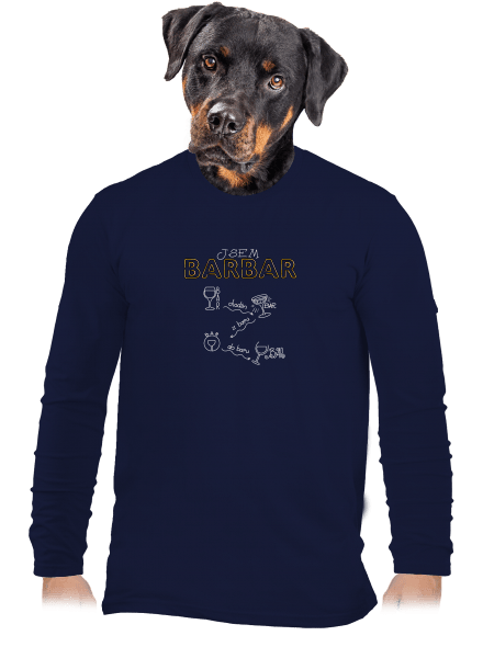 Barbar pánské dlouhý rukáv Navy