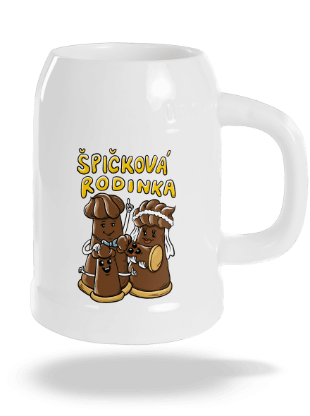 Špičková rodina II půllitr White