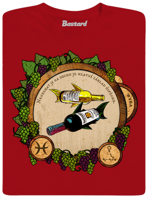 Vinný horoskop: Ryba pánské dlouhý rukáv Red