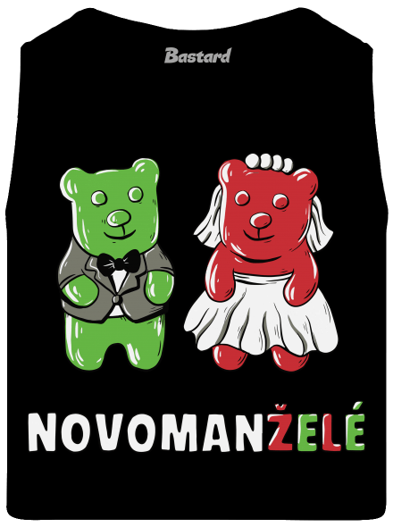 Novomanželé z želé pánské tílko Black