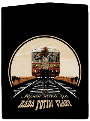 Fotím vlaky dámská mikina na zip Black