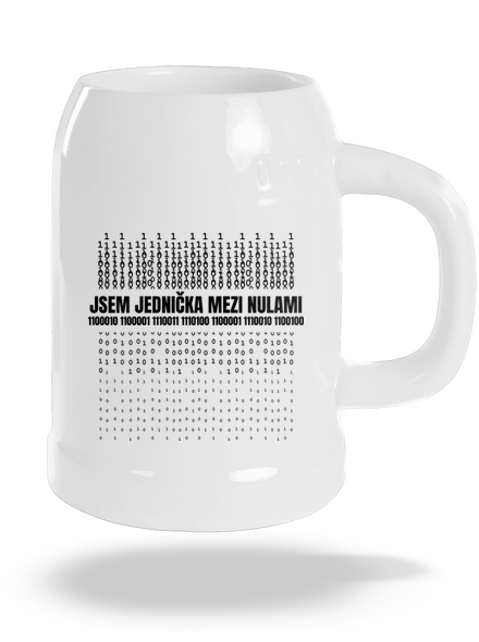 Jednička mezi nulami půllitr White
