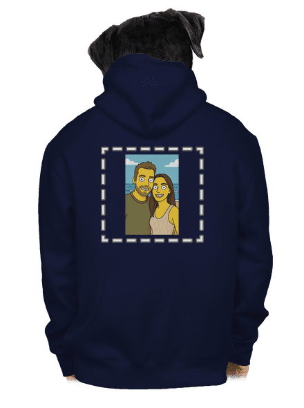 Simpsonovi z vlastní fotky pánská mikina na zip Navy