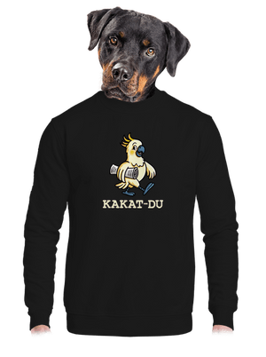 Kakat-du unisex mikina bez kapuce Black