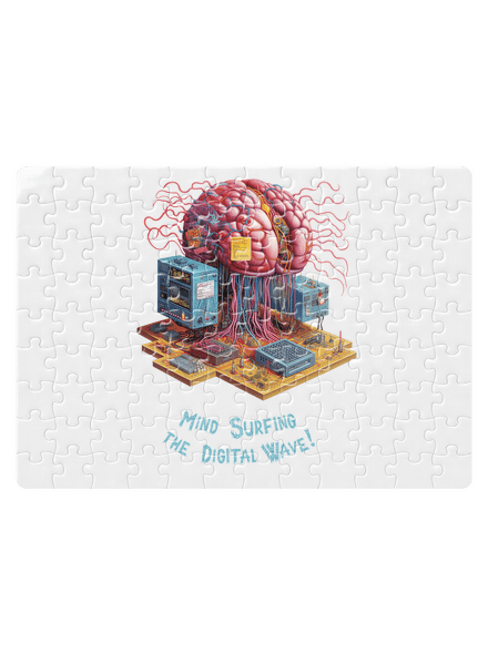 Mind surfing the digital wave puzzle White