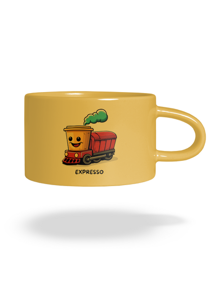 Expresso hrnek makronka Yellow Macaron