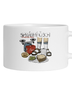 Správný Čech hrnek makronka White