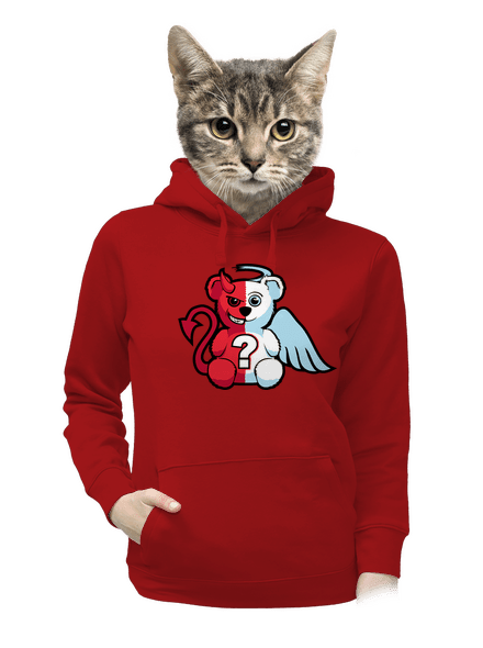 Anděl vs. ďábel dámská mikina klokanka Red Mal