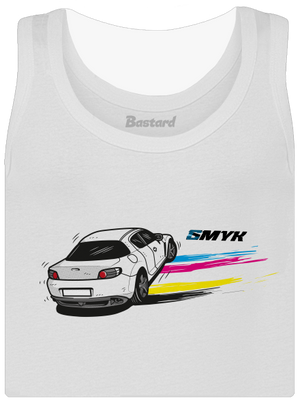 CMYK ve smyku dámské tílko klasické White