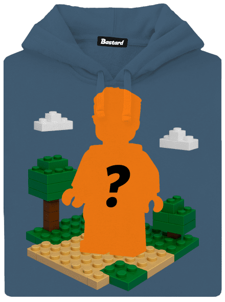 Lego postava z vlastní fotky dámská mikina klokanka Denim
