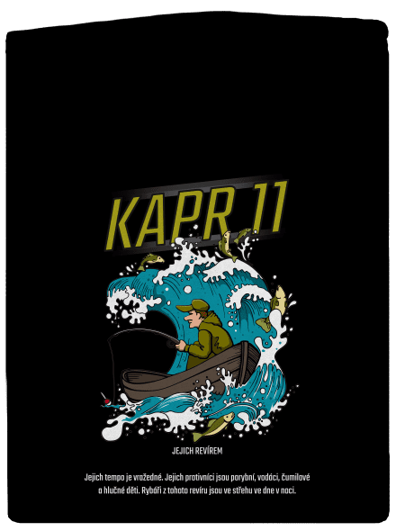 Kapr 11 pánská mikina na zip Black