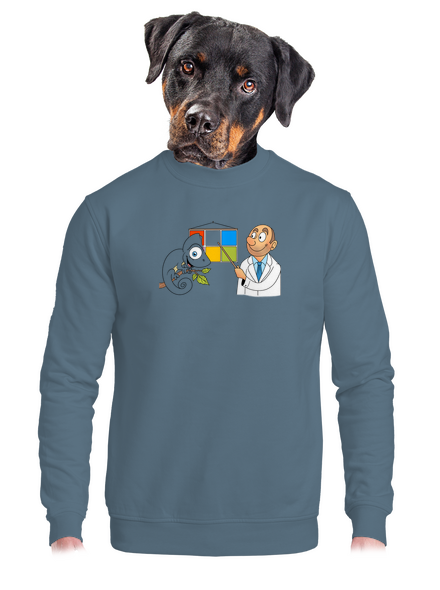 Chameleon u lékaře unisex mikina bez kapuce Nordic Blue