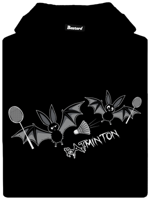 Batminton pánská mikina klokanka Black