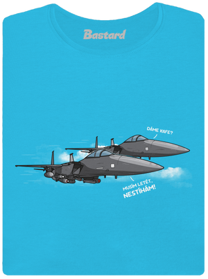 Stíhačka nestíhá dámské tričko s lemem Blue Atol