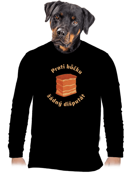 Proti bůčku žádný dišputát pánské dlouhý rukáv Black