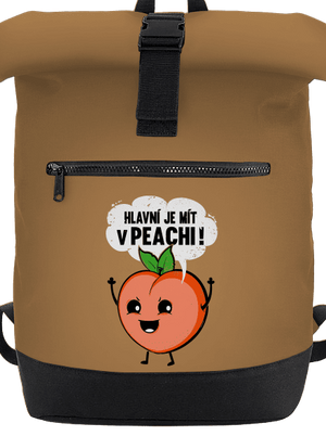 V peachi batoh Caramel